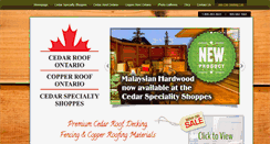 Desktop Screenshot of cedarspecialtyshoppe.com